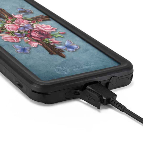 Brigid Ashwood Flower Cross Galaxy S20 Plus Waterproof Case