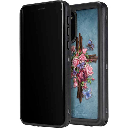 Brigid Ashwood Flower Cross Galaxy S20 Waterproof Case