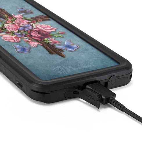 Brigid Ashwood Flower Cross Galaxy S20 Waterproof Case