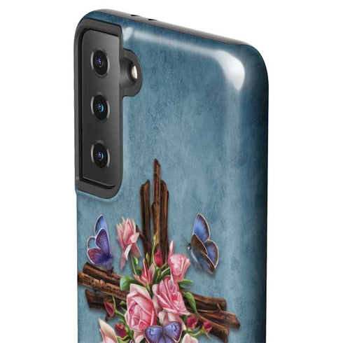 Brigid Ashwood Flower Cross Galaxy S21 FE Pro Case