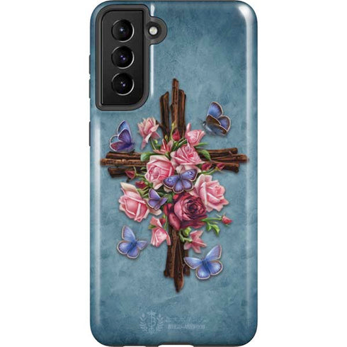 Brigid Ashwood Flower Cross Galaxy S21 Plus 5G Pro Case