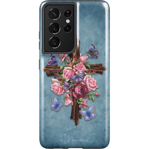 Brigid Ashwood Flower Cross Galaxy S21 Ultra 5G Pro Case