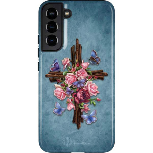 Brigid Ashwood Flower Cross Galaxy S22 Plus Pro Case