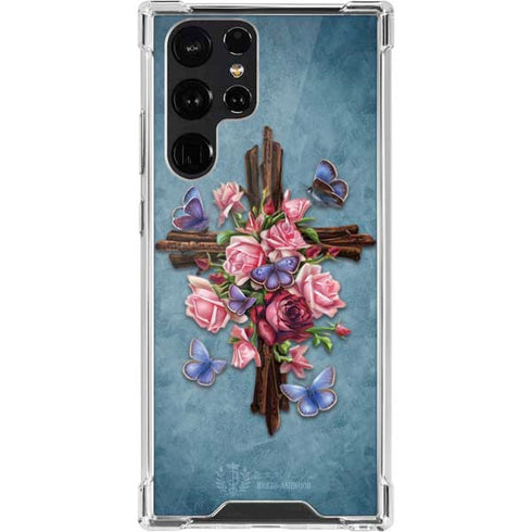 Brigid Ashwood Flower Cross Galaxy S22 Ultra Clear Case