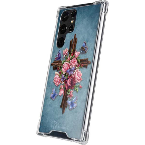 Brigid Ashwood Flower Cross Galaxy S22 Ultra Clear Case