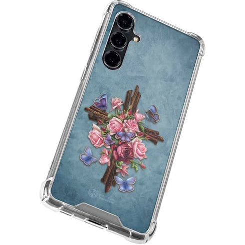 Flower Cross by Brigid Ashwood Galaxy S23 FE Clear Case