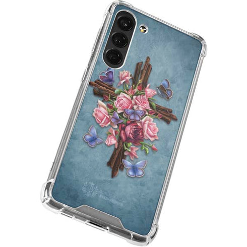 Brigid Ashwood Flower Cross Galaxy S23 Plus Clear Case