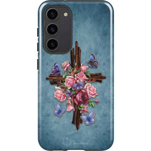 Brigid Ashwood Flower Cross Galaxy S23 Plus Pro Case