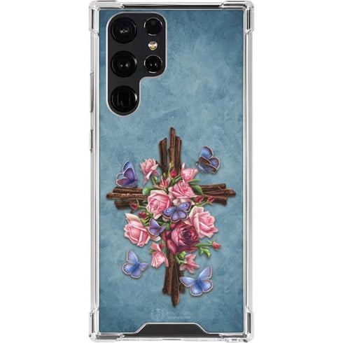 Flower Cross by Brigid Ashwood Galaxy S24 Ultra Clear Case