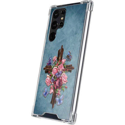 Flower Cross by Brigid Ashwood Galaxy S24 Ultra Clear Case