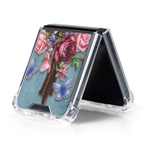 Flower Cross by Brigid Ashwood Galaxy Z Flip5 5G Clear Case