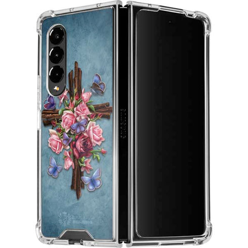 Brigid Ashwood Flower Cross Galaxy Z Fold4 5G Clear Case