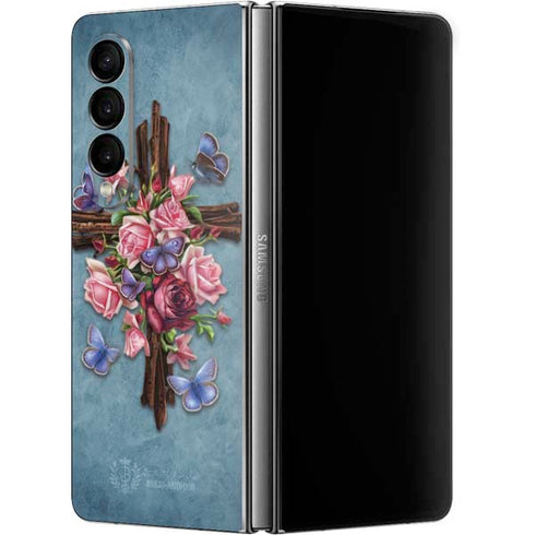 Brigid Ashwood Flower Cross Galaxy Z Fold4 5G Skin