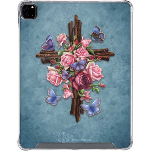 Brigid Ashwood Flower Cross iPad Pro 12.9in (2020) Clear Case