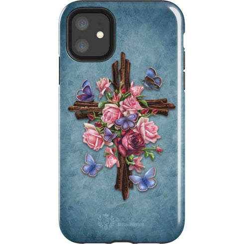 Brigid Ashwood Flower Cross iPhone 11 Impact Case