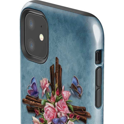 Brigid Ashwood Flower Cross iPhone 11 Impact Case