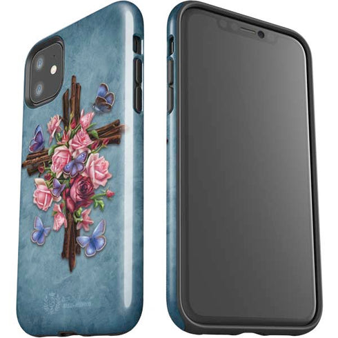 Brigid Ashwood Flower Cross iPhone 11 Impact Case