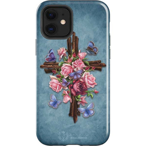 Brigid Ashwood Flower Cross iPhone 12 Impact Case