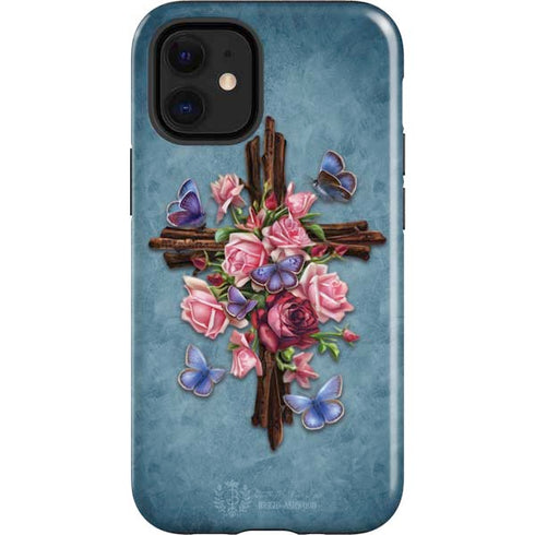 Brigid Ashwood Flower Cross iPhone 12 Mini Impact Case