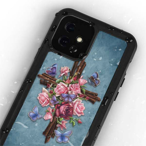 Brigid Ashwood Flower Cross iPhone 12 Mini Waterproof Case