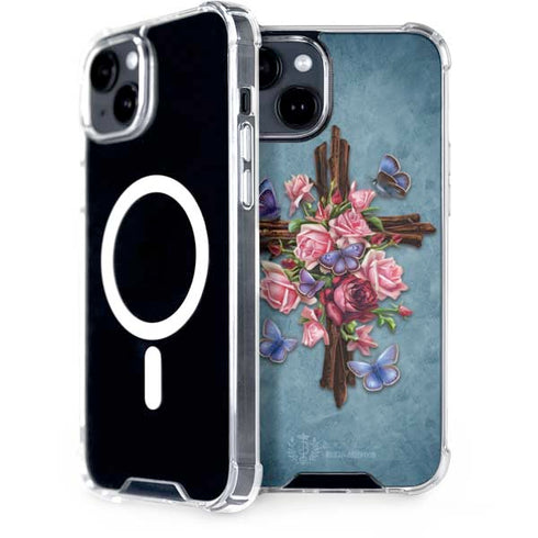 Brigid Ashwood Flower Cross iPhone 13 MagSafe Case