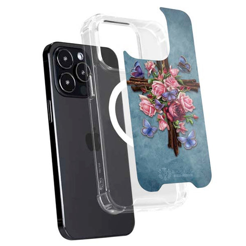 Brigid Ashwood Flower Cross iPhone 14 Pro MagSafe Case
