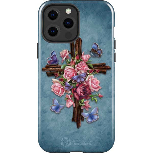Flower Cross by Brigid Ashwood iPhone 15 Pro Max Impact Case