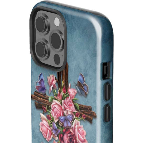 Flower Cross by Brigid Ashwood iPhone 15 Pro Max Impact Case
