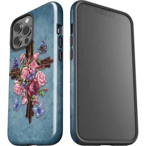 Flower Cross by Brigid Ashwood iPhone 15 Pro Max Impact Case