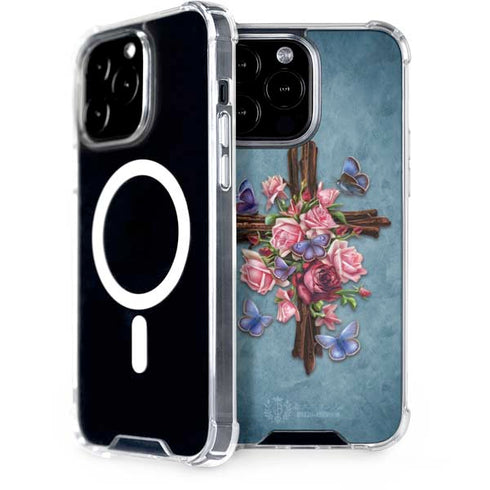 Brigid Ashwood Flower Cross iPhone 14 Pro Max MagSafe Case