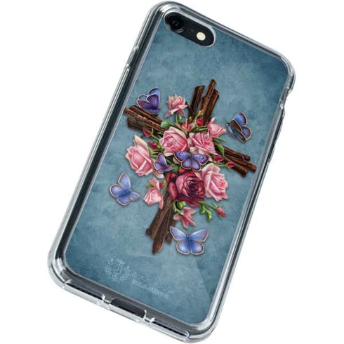 Brigid Ashwood Flower Cross iPhone SE (2nd & 3rd Gen) Clear Case