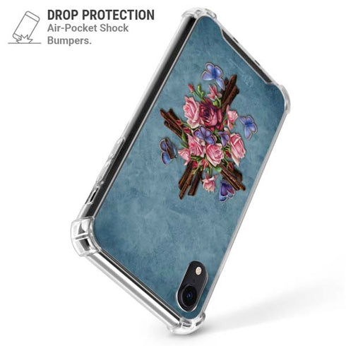 Flower Cross by Brigid Ashwood iPhone XR Clear Case
