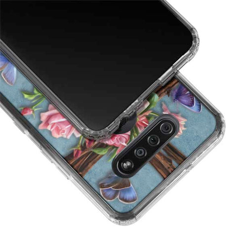 Flower Cross by Brigid Ashwood LG K51/Q51 Clear Case