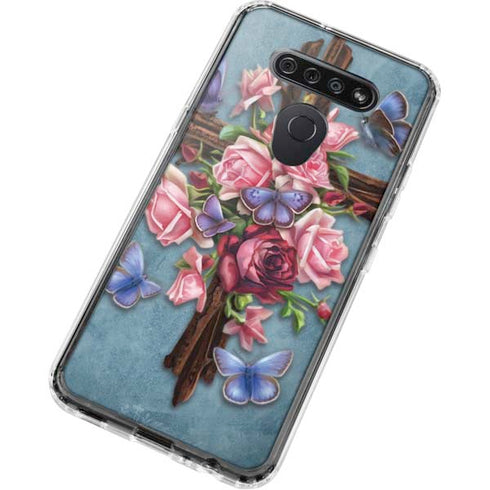 Flower Cross by Brigid Ashwood LG K51/Q51 Clear Case