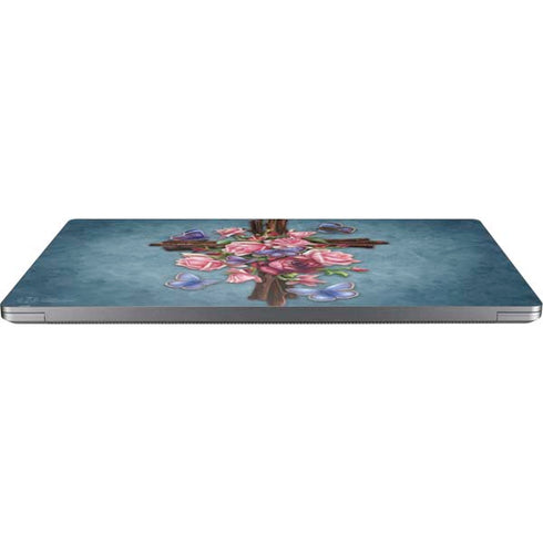 Brigid Ashwood Flower Cross Universal Laptop 11in (8.8 x 6.2in) Skin
