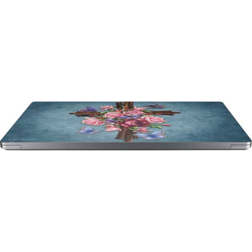 Brigid Ashwood Flower Cross Universal Laptop 14in (11.4 x 8.2in) Skin