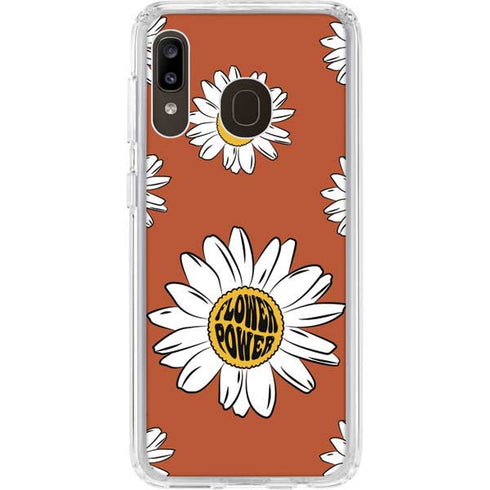 Flower Power Galaxy A20 Clear Case