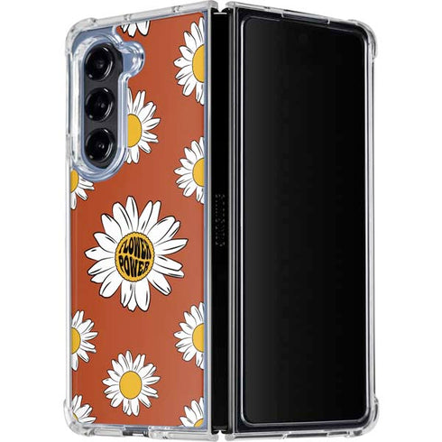Flower Power Galaxy Z Fold5 5G Clear Case