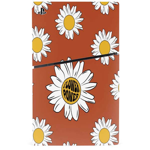 Flower Power PS5 Slim Disk Console Skin