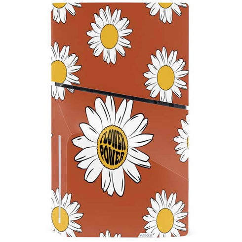 Flower Power PS5 Slim Disk Console Skin