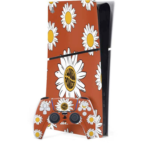 Flower Power PS5 Slim Digital Edition Bundle Skin