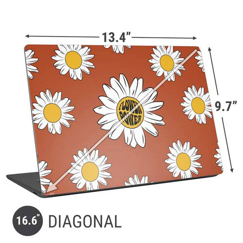 Flower Power Universal Laptop 16.6in (13.4 x 9.7in) Skin