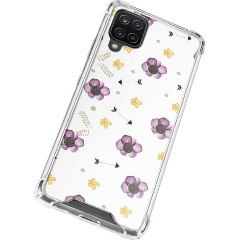 Flowers and Arrows Galaxy A12 Clear Case