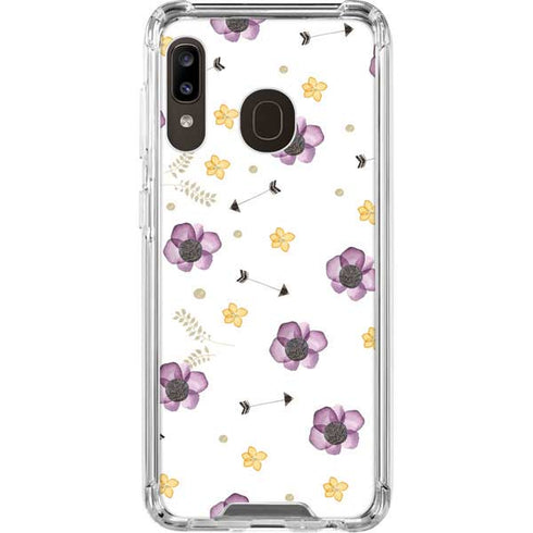 Flowers and Arrows Galaxy A30 Clear Case