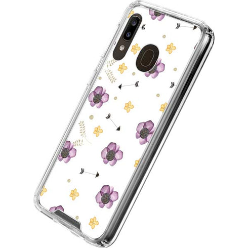 Flowers and Arrows Galaxy A30 Clear Case