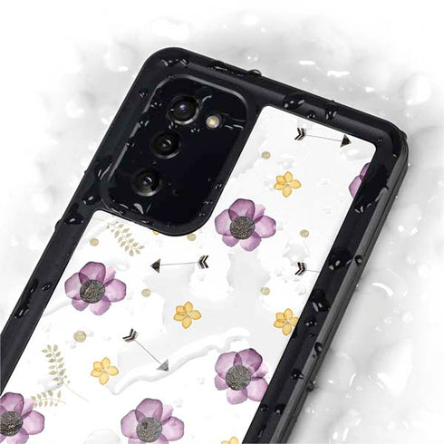 Flowers and Arrows Galaxy Note20 5G Waterproof Case