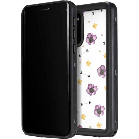 Flowers and Arrows Galaxy S20 Plus Waterproof Case