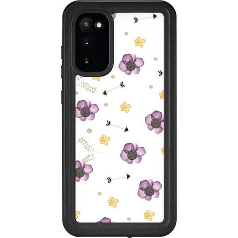 Flowers and Arrows Galaxy S20 Waterproof Case