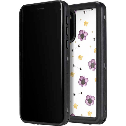 Flowers and Arrows Galaxy S20 Waterproof Case