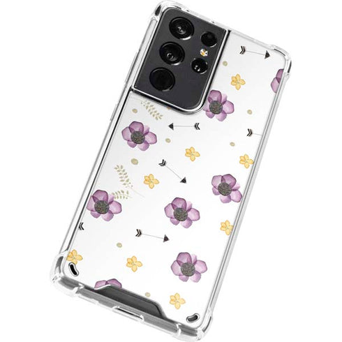 Flowers and Arrows Galaxy S21 Ultra 5G Clear Case